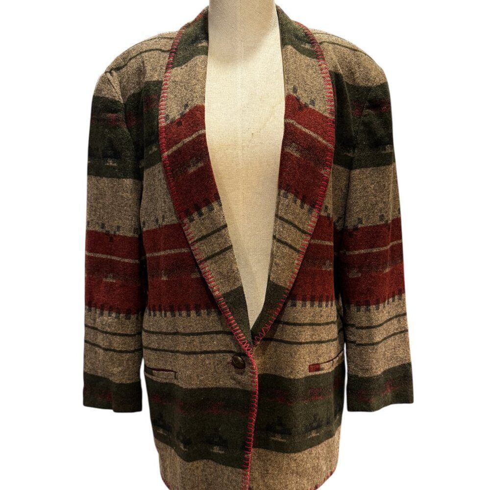 Vintage Harris/Wallace Western Wool Overcoat – Size L